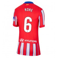 Camisa de time de futebol Atletico Madrid Koke #6 Replicas 1º Equipamento Feminina 2024-25 Manga Curta